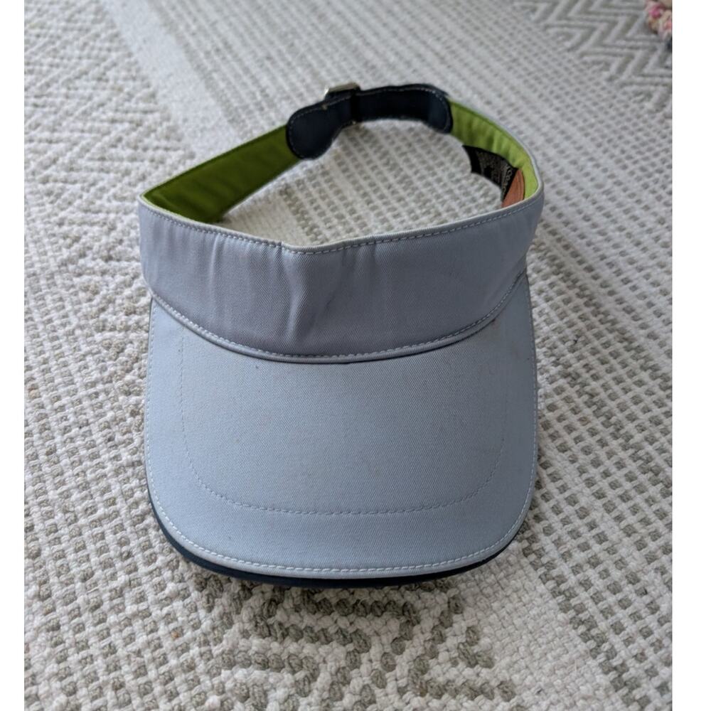 Coach vintage colorblock leather trim sun visor